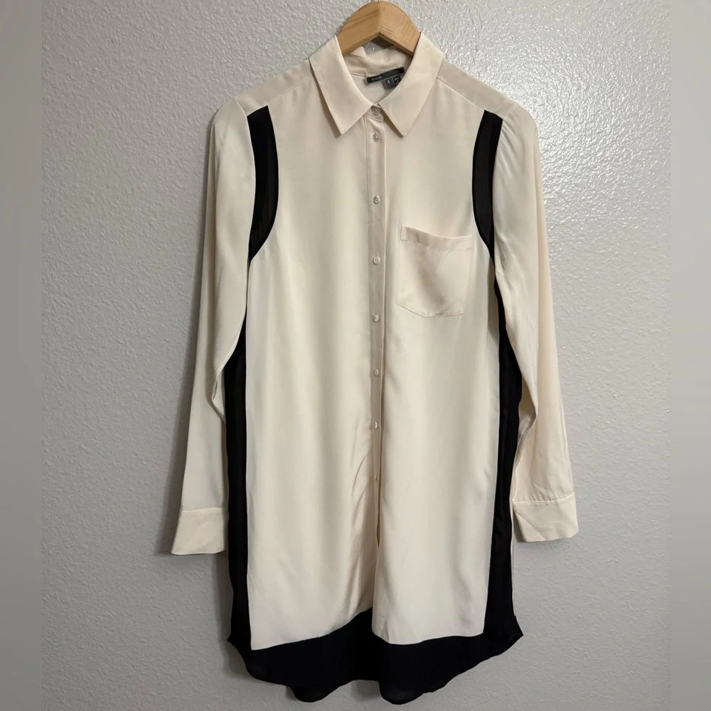 Vince Crepe de Chine Shirtdress - Picture 2 of 10